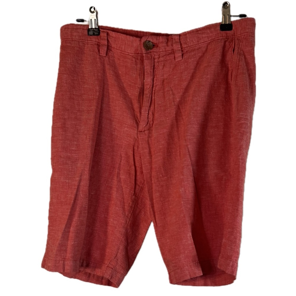 Banana Republic Men’s Emerson Shorts - Size 31 - Red Linen Blend